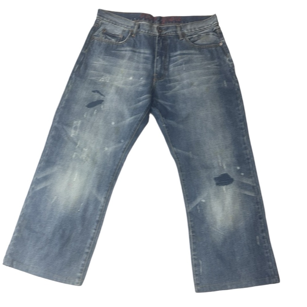 Pepe Men’s Jeans; distressed and “dirty” look, Sized 38 irregular